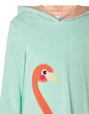Flora Flamingo Towelling Kaftan, Multi (BRIGHTS-MULTI), large