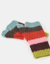 Rainbow Stripe Fingerless Gloves, , large