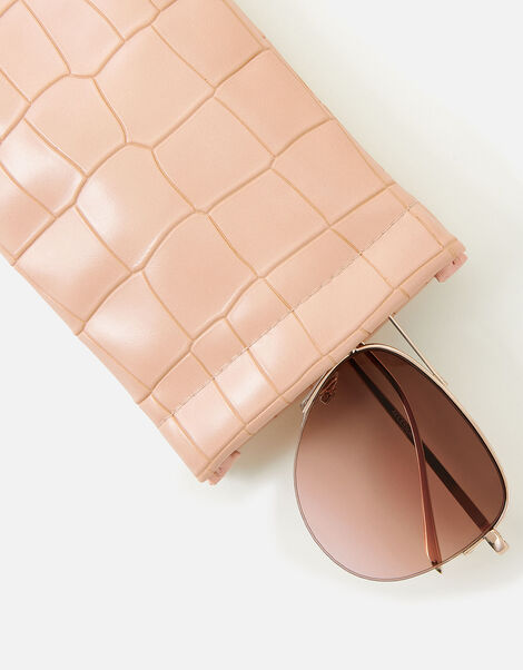 Soft Sunglasses Pouch Pink, Pink (PINK), large