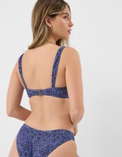 Floral Buckle Bikini Top, Blue (BLUE), large