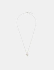 Sterling Silver Pearl Heart Pendant Necklace, , large