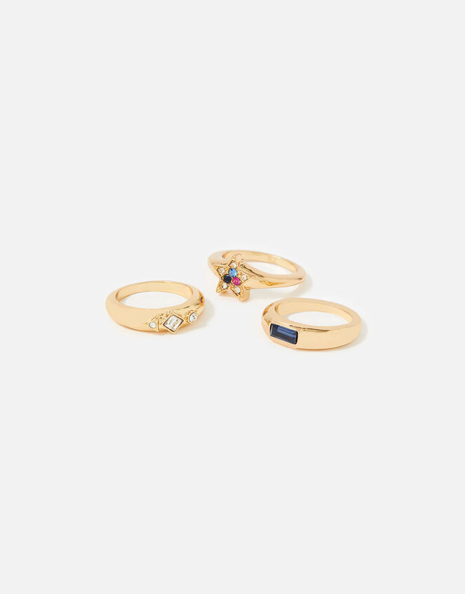 New Decadence Starry Signet Rings, Multi (BRIGHTS-MULTI), large
