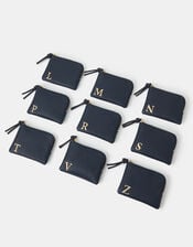 Initial Coin Purse, Blue (NAVY), large