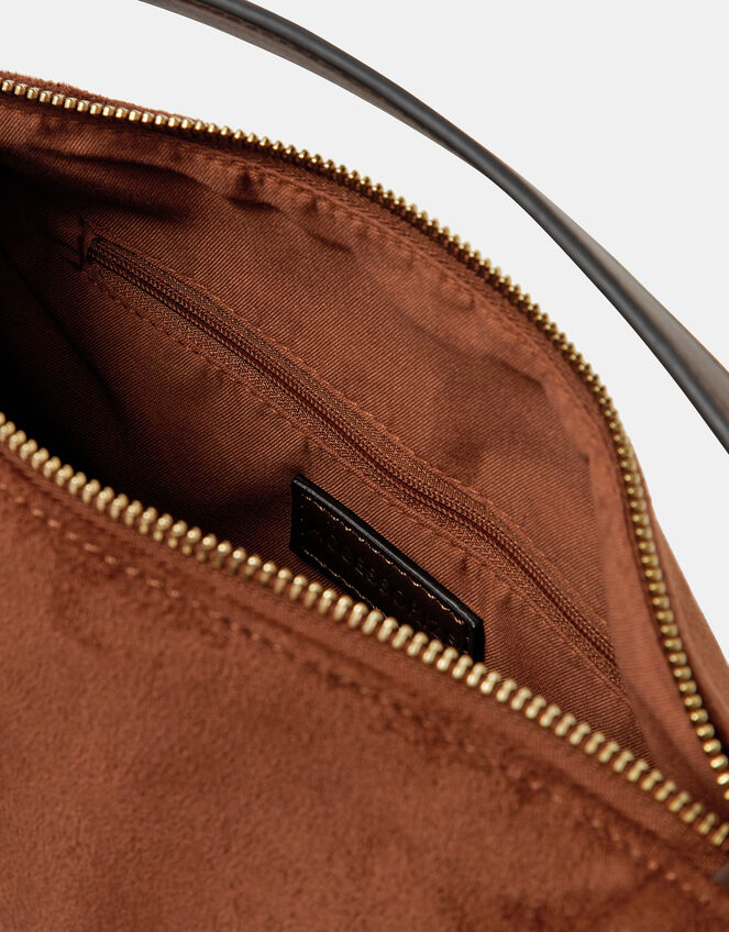 Faux Suede Handheld Bag, , large