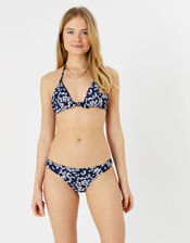 Daisy Print Bikini Bottoms, Blue (NAVY), large