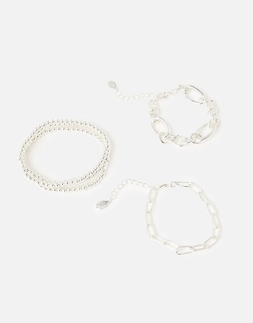 Reconnected Chain Bracelet Set Silver Bracelets Accessorize UK