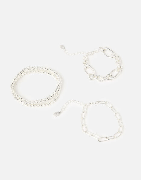 Reconnected Chain Bracelet Set  Silver, Silver (SILVER), large