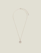 Flower Gem Pendant Necklace, , large