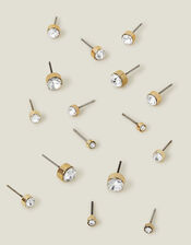 8-Pack Crystal Stud Earrings, , large