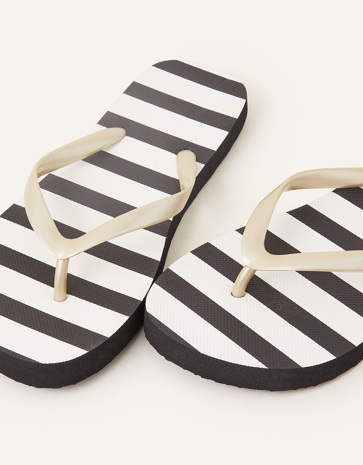 Striped flip hot sale flops