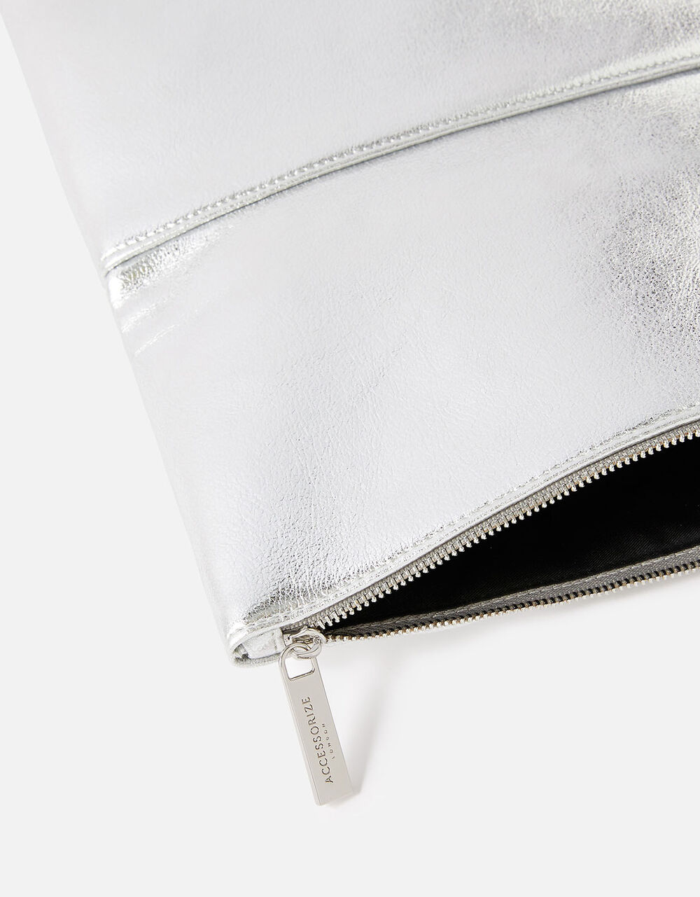 Foldover Clutch Bag Silver Clutch bags Accessorize UK