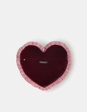 Frill Velvet Heart Cushion, , large