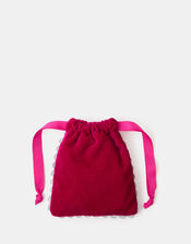Embellished Bow Drawstring Bag, , large
