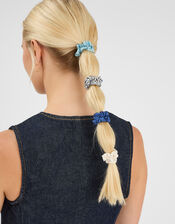 5-Pack Mix Skinny Hair Scrunchies, , large