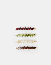 4-Pack Wiggle Resin Hair Slides, , large