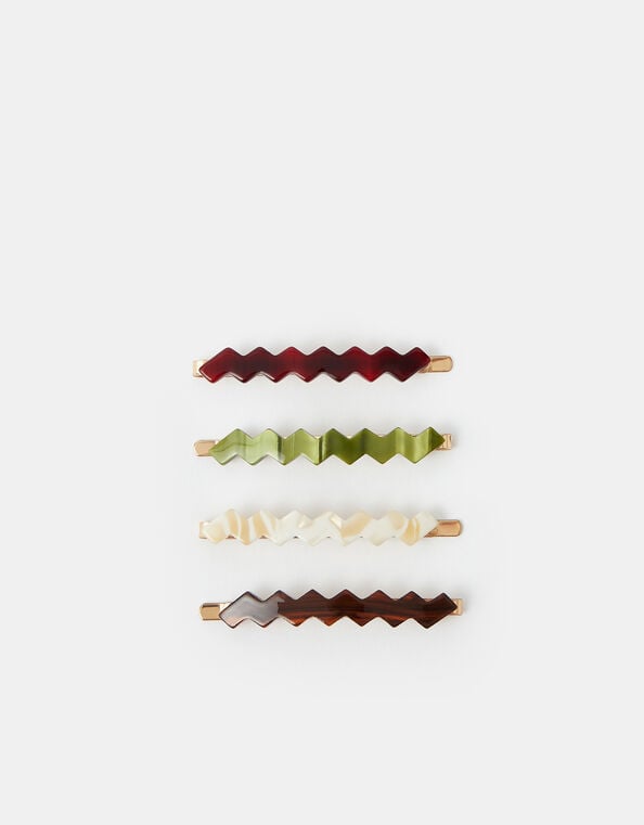 4-Pack Wiggle Resin Hair Slides, , large
