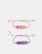 2-Pack Girls BFF Beaded Cord Bracelets, , large