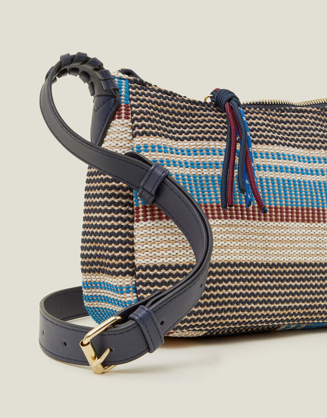 Stripe Woven Cross-Body Bag, , large