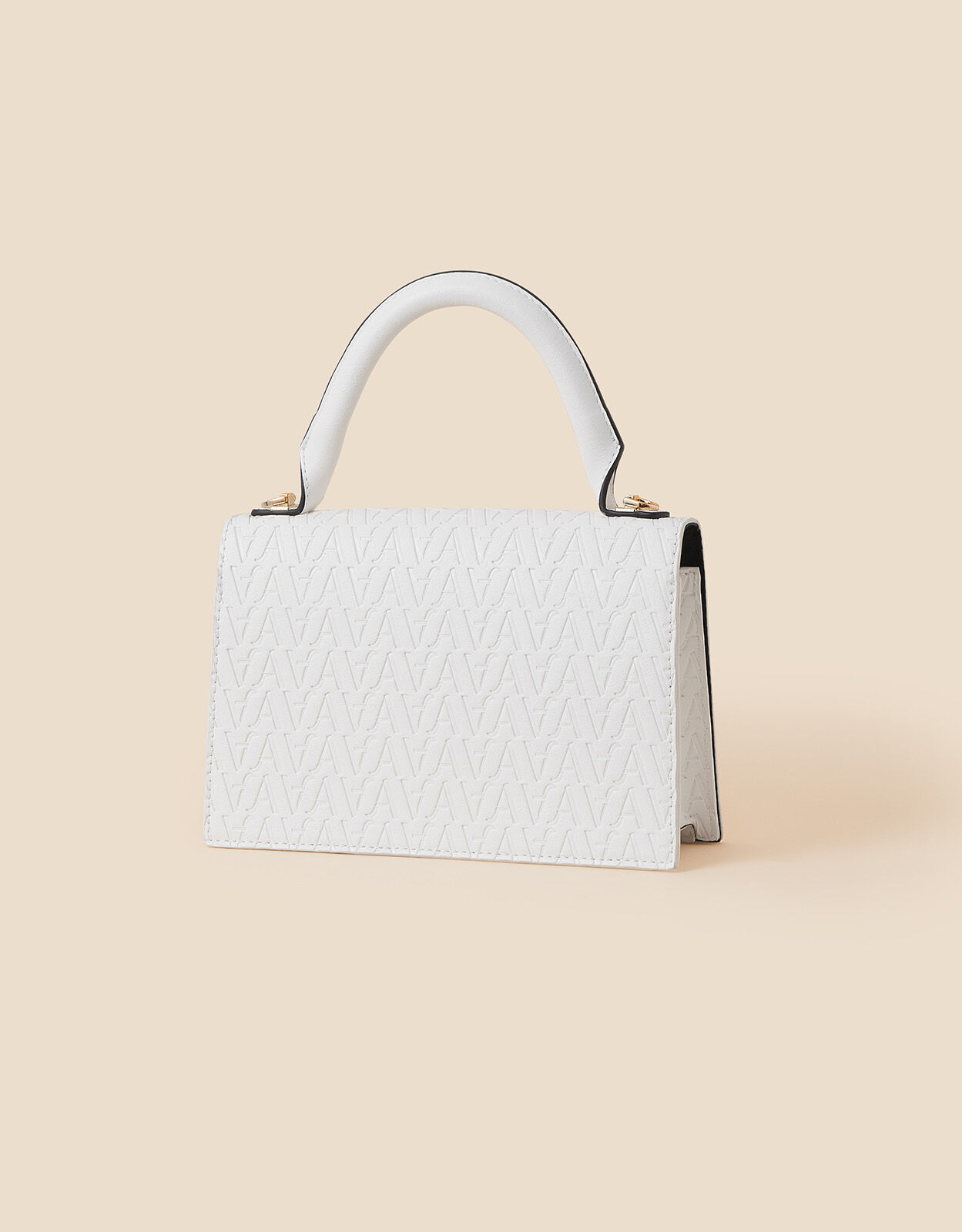 Round store white purse