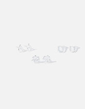 Sterling Silver Lucky Charm Stud Set, , large