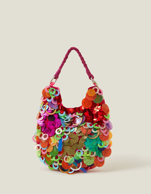 Hand Embellished Sequin Bag, , large