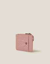 Quilted Nylon Card Holder, Pink (BLUSH), large