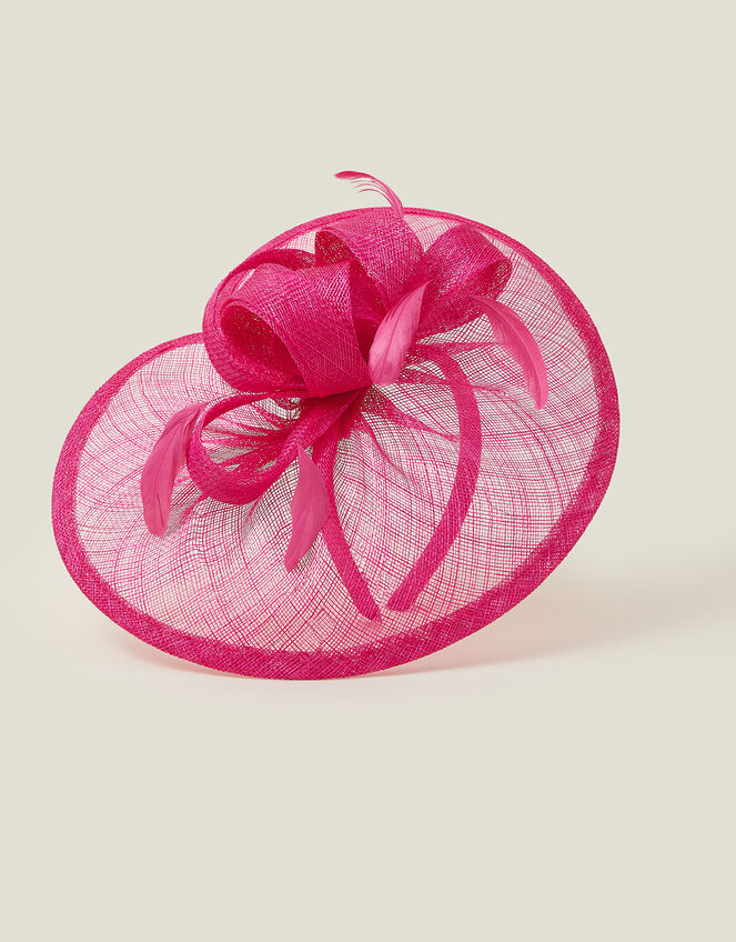 Bow Disc Fascinator, Pink (PINK), large