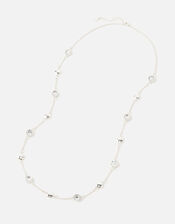 Berry Blush Gem Station Necklace, White (CRYSTAL), large