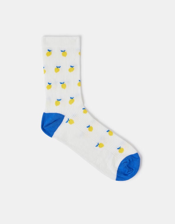 Ditsy Lemon Socks, , large