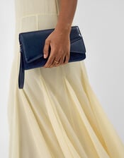 Fold Over Clutch Bag, Blue (NAVY), large