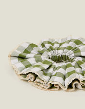 Gingham Layered Hair Scrunchie, , large