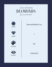 Lab Grown Diamond 1ct Stud Earrings 9ct Gold, , large