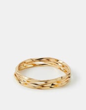 3-Pack Slim Twist Bangles, Gold (GOLD), large