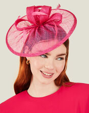 Bow Disc Fascinator, Pink (PINK), large