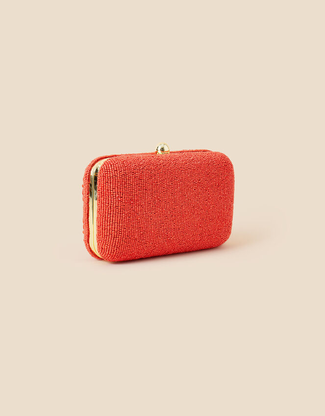 Beaded Hardcase Clutch, , large
