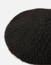 Knitted Beret , Black (BLACK), large