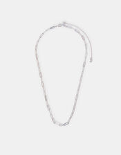 Sterling Silver-Plated Paper Clip Chain, , large