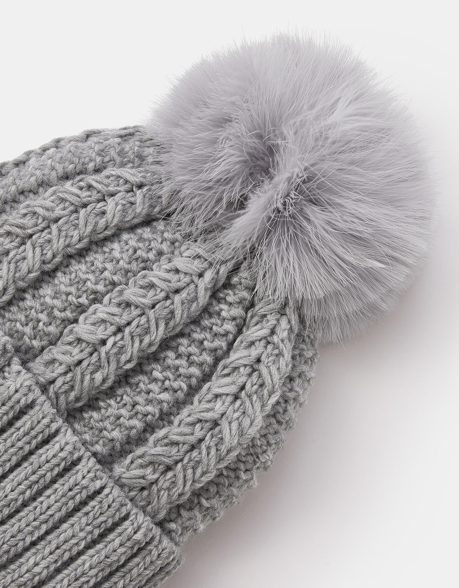 Pom-Pom Beanie Hat Grey | Hats | Accessorize ROI