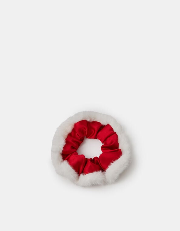Fluffy Santa Hair Scrunchie, , large