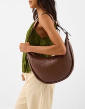 Woven Scoop Shoulder Bag, , large