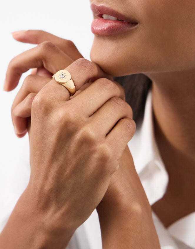 Celestial Signet Ring, Gold (GOLD), large