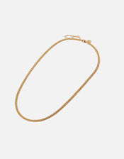 Gold-Plated Curb Chain Necklace, , large