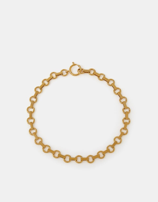 14ct Gold-Plated Round Link Chain Necklace, , large