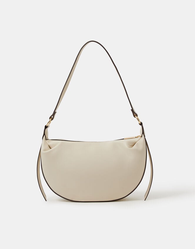 Contrast Trim Shoulder Bag, , large