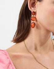 Triple Stone Drop Earrings, , large