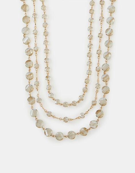 3-Pack Crystal Beaded Chain Necklaces, , large