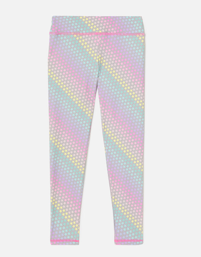 Girls Rainbow Star Leggings, Multi (BRIGHTS-MULTI), large