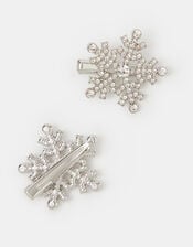 2-Pack Christmas Snowflake Snap Hair Clips, , large