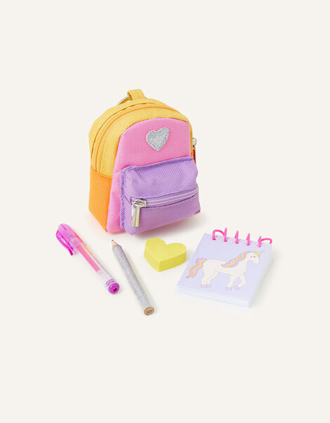 Mini Backpack Keyring Stationery Set, , large