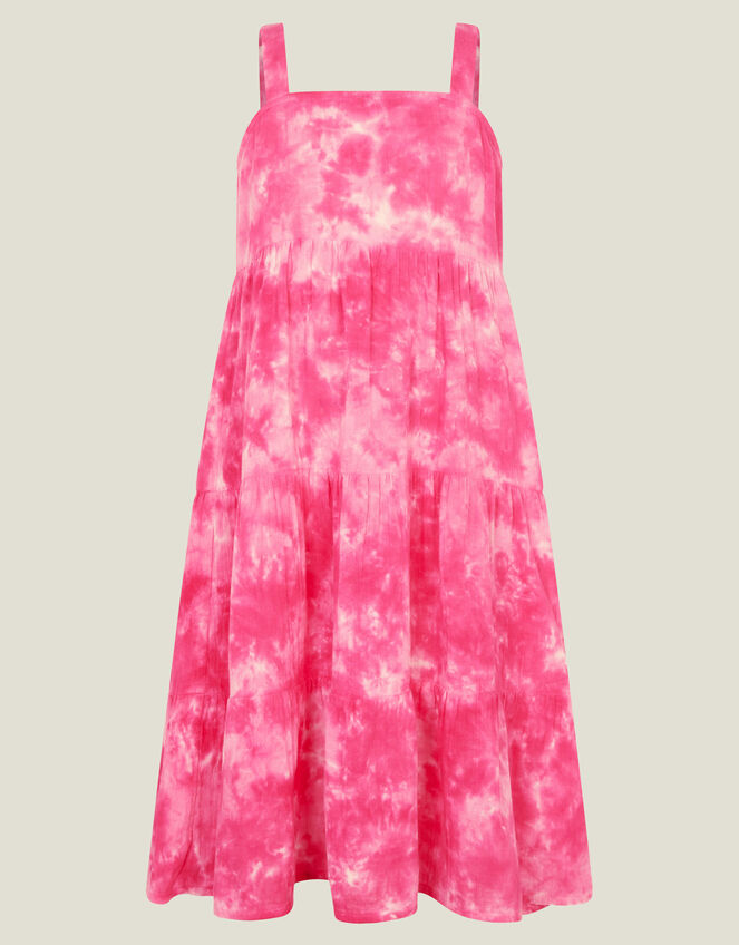Girls Tie Dye Dress, Pink (PINK), large